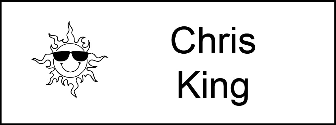 Clothing Name Stamps NZ - Sun image