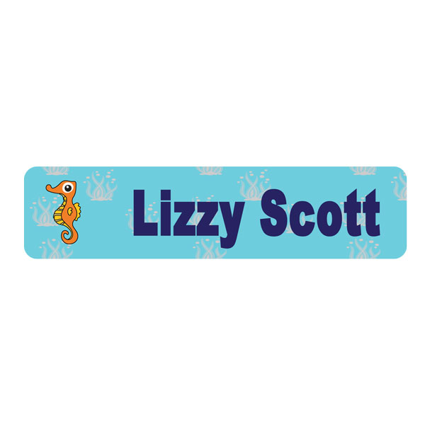 Sew On Labels-Large (45 labels)-Clothing Labels - Classic, Sea Horse image