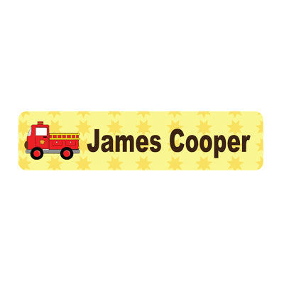 Large StickOnTags- Essential Bundle (75 labels)-Clothing Labels - Classic, Firetruck image
